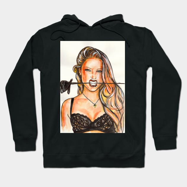 Amber Heard Hoodie by Svetlana Pelin